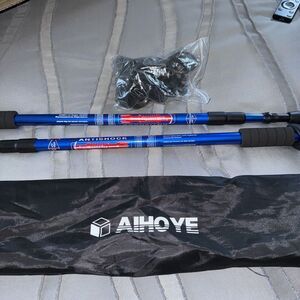 Aihoye Hiking Trekking Poles 2 Pack Collapsible Lightweight Anti Shock Hiking